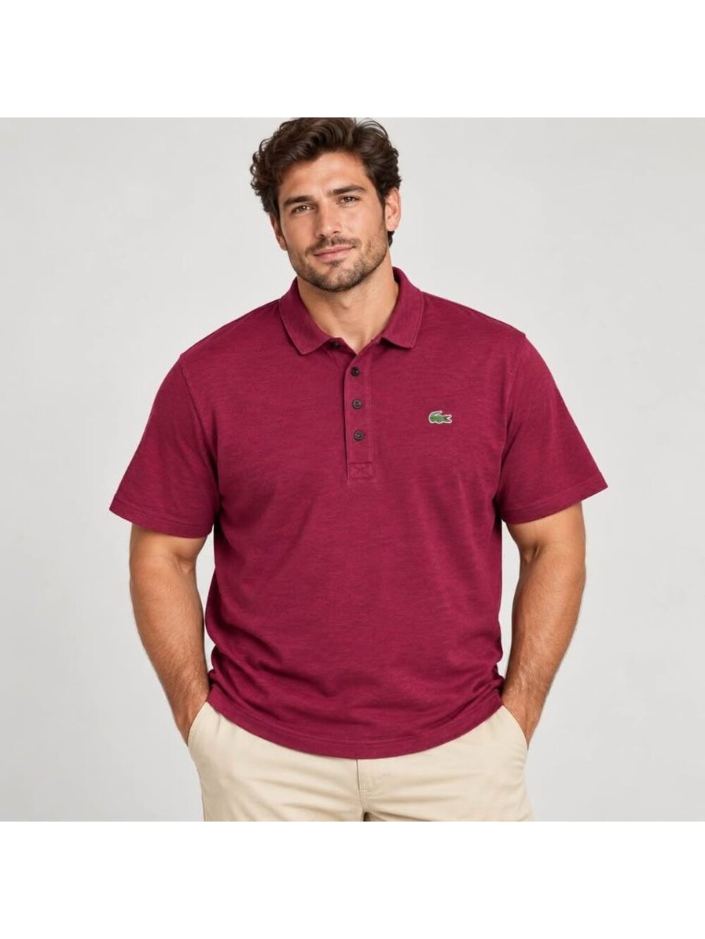 Lacoste Sport Men’s XXL Size 7 Burgundy Polo Shirt
